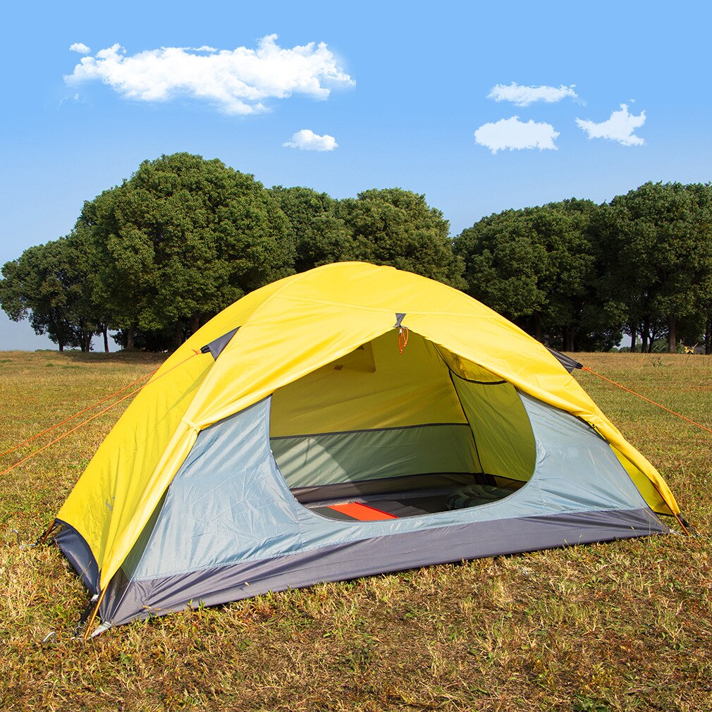 Cheap Goat Tents Single Tent Light Windproof And Rainproof Field Camping Outdoor Double Layer Mountaineering Fishing Backpack Tent   